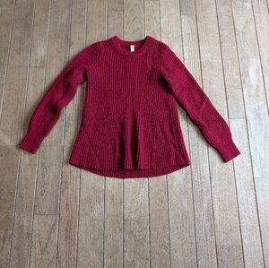 Women's Athleta Red Crewneck Long Sleeve Sweater Size Medium